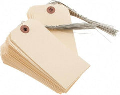 Value Collection - 4-3/4" High x 2-3/8" Long, Safety & Facility Blank Tag - Natural Cardstock - Eagle Tool & Supply