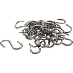 Value Collection - 304 Stainless Steel Uncoated S-Hook - 7 Lb Capacity, 0.08" Wire, 1-1/16" OAL - Eagle Tool & Supply