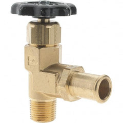 Parker - Hose I.D. x MNPTF End Connection Brass Truck Valve - 3.73" OAL - Eagle Tool & Supply