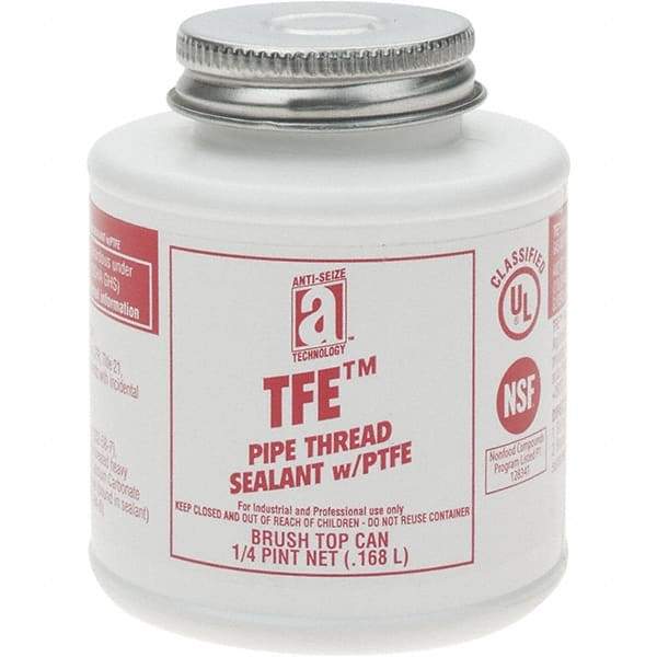 Value Collection - 4 oz Brush Top Can Pipe Sealant - PTFE Based, 500°F Max Working Temp - Eagle Tool & Supply