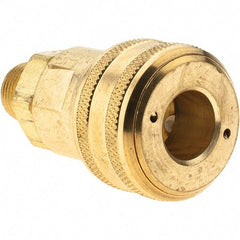 Value Collection - 1/2 Male Pipe Industrial Pneumatic Hose Coupler - Brass, 1/2" Body Diam - Eagle Tool & Supply