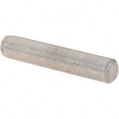 Value Collection - 3/16" Diam x 1" Pin Length Grade 8 Alloy Steel Standard Dowel Pin - C 50-58 Hardness, 7,200 Lb Breaking Strength, 1 Beveled & 1 Rounded End - Eagle Tool & Supply