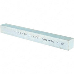 Value Collection - 12" Long x 1-1/2" High x 1-1/2" Wide, Zinc-Plated Oversized Key Stock - Cold Drawn Steel - Eagle Tool & Supply