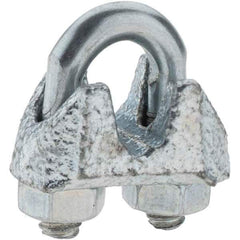 Value Collection - 1/8" Wire Rope Clips - 10-24, Forged Steel, Electro Galvanized - Eagle Tool & Supply