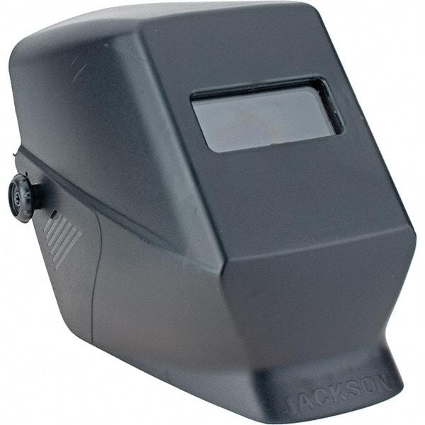 Value Collection - 2" Window Width x 4-1/4" Window Height, Auto-Darkening Lens, Fixed Front Welding Helmet - Blue Lens - Eagle Tool & Supply