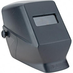 Value Collection - 2" Window Width x 4-1/4" Window Height, Auto-Darkening Lens, Fixed Front Welding Helmet - Blue Lens - Eagle Tool & Supply