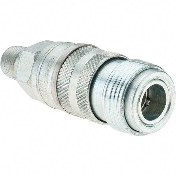Value Collection - 3/8 Male Pipe Industrial Pneumatic Hose Coupler - Steel - Eagle Tool & Supply