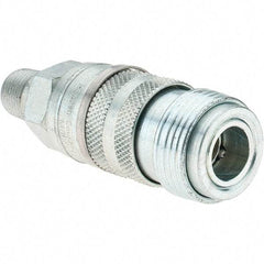 Value Collection - 3/8 Male Pipe Industrial Pneumatic Hose Coupler - Steel - Eagle Tool & Supply