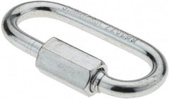 Value Collection - Zinc Plated Carbon Steel Quick Link - 1/8" Diameter, 220 Lb Load Limit - Eagle Tool & Supply