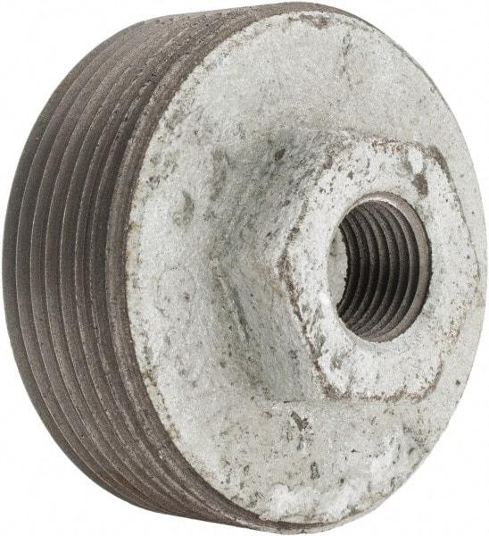 Value Collection - Class 150, 2-1/2 x 1/2" Galvanized Pipe Hex Bushing - Threaded, Malleable Iron - Eagle Tool & Supply