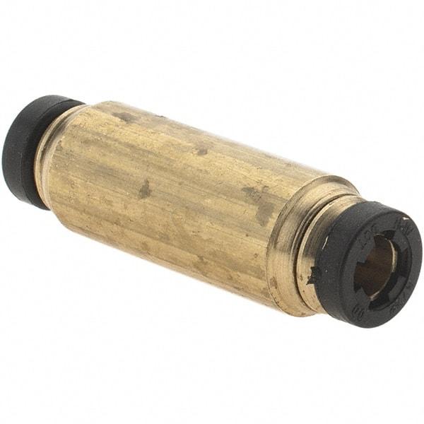 Parker - 5/32" Outside Diam, Metal Push-to-Connect Tube Union - 250 Max psi, Tube to Tube Connection, Buna-N O-Ring - Eagle Tool & Supply
