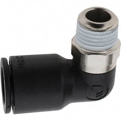 Parker - 12mm Outside Diam, 1/4 BSPT, Nylon Push-to-Connect Tube Male Elbow - 290 Max psi - Eagle Tool & Supply