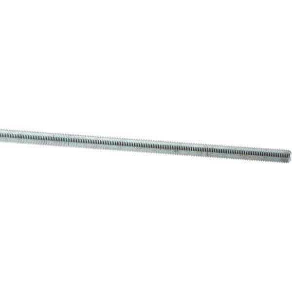 Value Collection - M10x1.25 1m Long, Steel Metric Threaded Rod - Zinc-Plated Finish - Eagle Tool & Supply