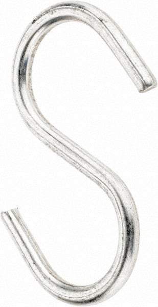 Value Collection - Carbon Steel Bright Zinc S-Hook - 0.148" Wire, 2-1/8" OAL - Eagle Tool & Supply