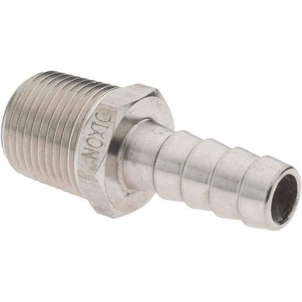 Value Collection - 3/8 MNPT Thread Barb x NPT Hose Insert - 3/8" ID Hose, Stainless Steel - Eagle Tool & Supply