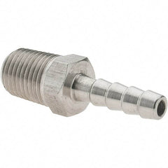 Value Collection - 1/4 MNPT Thread Barb x NPT Hose Insert - 1/4" ID Hose, Stainless Steel - Eagle Tool & Supply