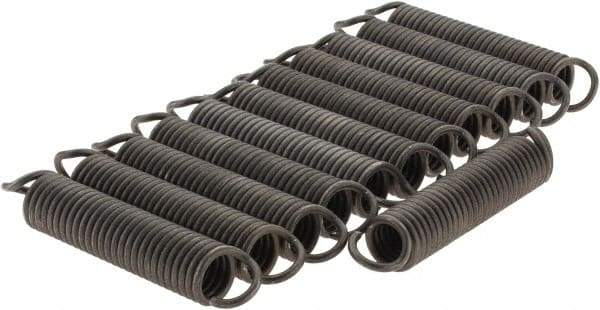 Value Collection - 23/32" OD, Steel Extension Spring - 12.5 Lb/In Rating - Eagle Tool & Supply