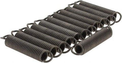 Value Collection - 23/32" OD, Steel Extension Spring - 12.5 Lb/In Rating - Eagle Tool & Supply