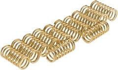 Value Collection - 3/8" OD, 0.042" Wire, Compression Spring - 7.4 Lb Spring Rating, Brass - Eagle Tool & Supply
