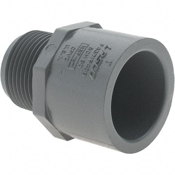 Value Collection - 1" CPVC Plastic Pipe Male Adapter - MIPT x Slip End Connections - Eagle Tool & Supply