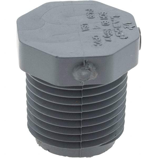 Value Collection - 1/2" CPVC Plastic Pipe Hex Plug - Schedule 80, MIPT End Connections - Eagle Tool & Supply