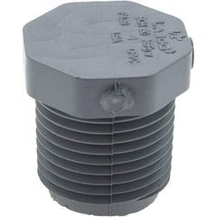 Value Collection - 1/2" CPVC Plastic Pipe Hex Plug - Schedule 80, MIPT End Connections - Eagle Tool & Supply