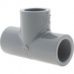 Value Collection - 1/2" CPVC Plastic Pipe Tee - Slip x Slip x Slip End Connections - Eagle Tool & Supply