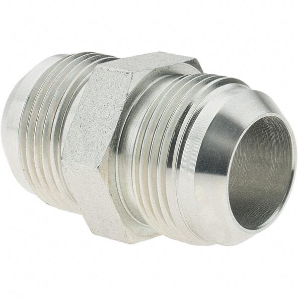 Value Collection - 1" Tube OD, 37° Steel Flared Tube Union - 3/4-16 SAE-ORB, Flare x SAE-ORB Ends - Eagle Tool & Supply