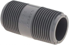 Value Collection - 3/4" Pipe, 1-1/2" Long PVC Threaded Plastic Pipe Nipple - Gray - Eagle Tool & Supply