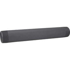 Value Collection - 1" Pipe, 5" Long PVC Threaded Plastic Pipe Nipple - Gray - Eagle Tool & Supply
