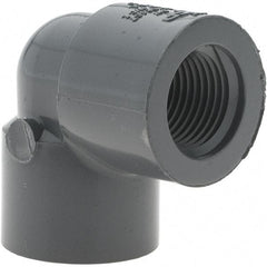 Value Collection - 1/2" PVC Plastic Pipe 90° Elbow - FIPT x FIPT End Connections - Eagle Tool & Supply