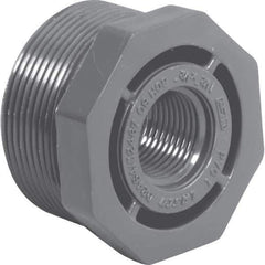 Value Collection - 1-1/2 x 1-1/4" PVC Plastic Pipe Bushing - MIPT x FIPT End Connections - Eagle Tool & Supply
