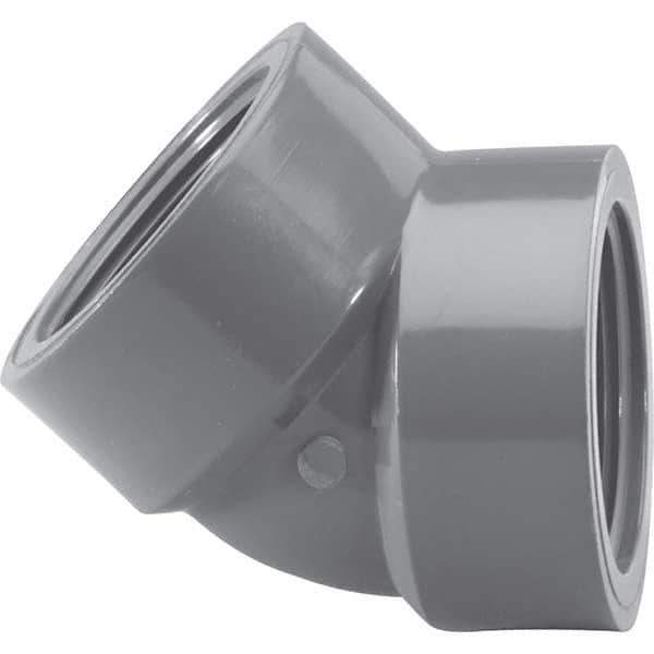 Value Collection - 1-1/2" PVC Plastic Pipe 45° Elbow - FIPT x FIPT End Connections - Eagle Tool & Supply