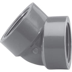 Value Collection - 1-1/2" PVC Plastic Pipe 45° Elbow - FIPT x FIPT End Connections - Eagle Tool & Supply