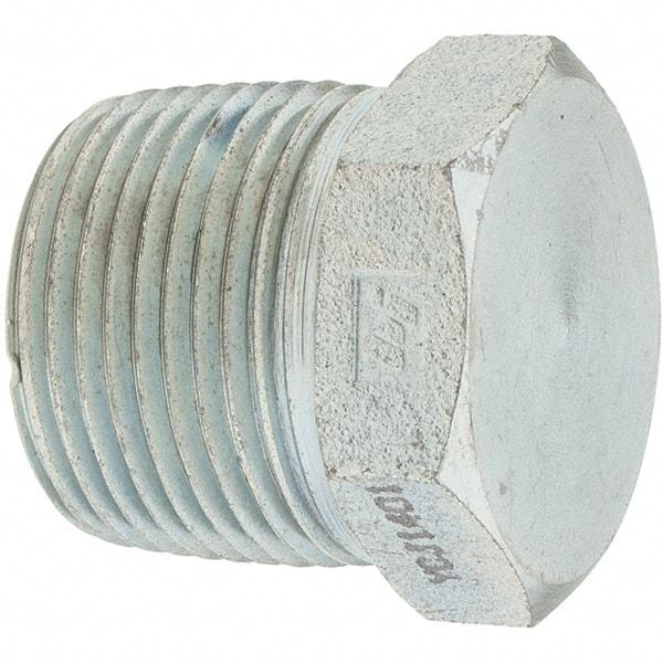 Value Collection - 1 Male Thread, Steel Industrial Pipe Hex Plug - MNPT - Eagle Tool & Supply