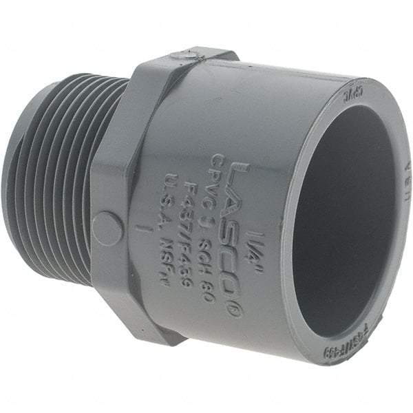 Value Collection - 1-1/4" CPVC Plastic Pipe Male Adapter - MIPT x Slip End Connections - Eagle Tool & Supply
