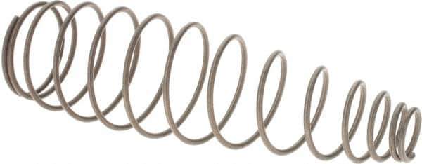 Value Collection - 1-1/16" OD, 0.051" Wire, Compression Spring - 1.2 Lb Spring Rating, Spring Steel - Eagle Tool & Supply
