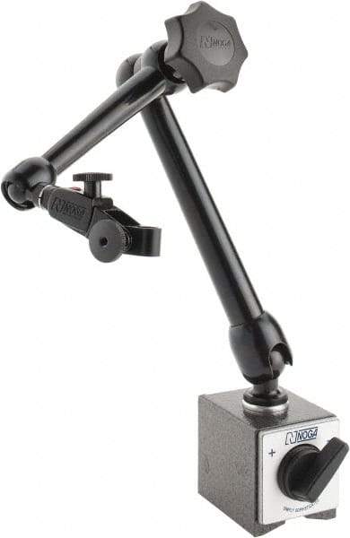 Noga - 60mm Long x 1-31/32" Wide Magnetic Indicator Base with On/Off Switch - 80 Kg Magnetic Pull - Eagle Tool & Supply