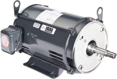 US Motors - ODP Enclosure, No Thermal Protection, 1,740 RPM, 208-230/460 Volt, 60 Hz, Three Phase Energy Efficient Motor - Size 143 Frame, Rigid Mount, 1 Speed, Ball Bearings, 3.1-3/1.5 Full Load Amps, F Class Insulation, CCW Lead End - Eagle Tool & Supply