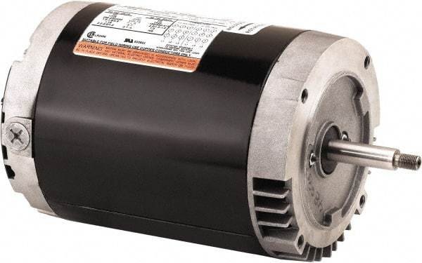 US Motors - 1 hp, ODP Enclosure, No Thermal Protection, 3,450 RPM, 208-230/460 & 190/380 Volt, 60 Hz, Three Phase Standard Efficient Motor - Size 56 Frame, C-Face Mount, 1 Speed, Ball Bearings, 3.6-3.8/1.9 Full Load Amps, B Class Insulation, CCW Lead End - Eagle Tool & Supply