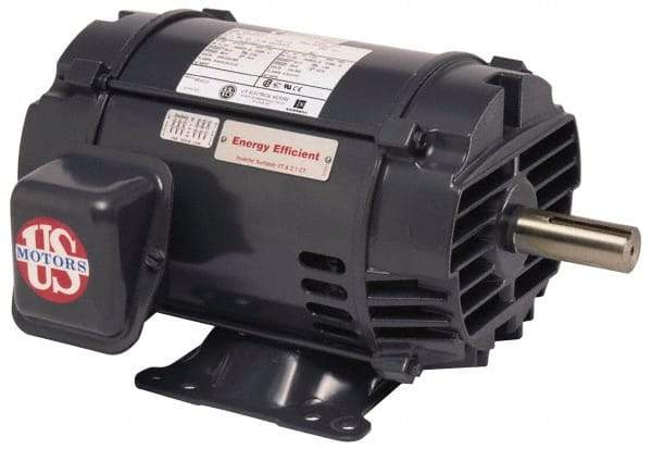 US Motors - 50 hp, ODP Enclosure, No Thermal Protection, 3,560 RPM, 575 Volt, 60 Hz, Three Phase Energy Efficient Motor - Size 324 Frame, Rigid Mount, 1 Speed, Ball Bearings, 46 Full Load Amps, F Class Insulation, CCW Lead End - Eagle Tool & Supply