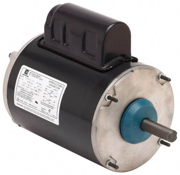 US Motors - 1/2 hp, TEAO Enclosure, Auto Thermal Protection, 850 RPM, 115/230 Volt, 60 Hz, Industrial Electric AC/DC Motor - Size 48 Frame, Stud Mount, 1 Speed, Ball Bearings, 6.0/3.0 Full Load Amps, B Class Insulation, CCW Lead End - Eagle Tool & Supply