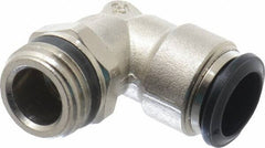 Alpha Technologies - 14mm Outside Diam, 1/2 Universal, Nickel Plated Brass Push-to-Connect Tube Male Swivel Elbow - 250 Max psi, Tube to Universal Thread Connection, Buna O-Ring - Eagle Tool & Supply