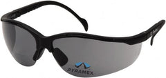 PYRAMEX - +2.5, Gray Lenses, Scratch Resistant, Framed Dual Lens Magnifying Safety Glasses - Eagle Tool & Supply