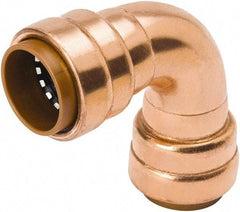 B&K Mueller - 3/4" Tube OD, Metal Push-to-Connect Tube Union Elbow - Tube to Tube Connection, 200 Max psi, Rubber O-Ring - Eagle Tool & Supply