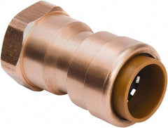 B&K Mueller - 3/4" Outside Diam, Metal Push-to-Connect Tube Female Connector - 200 Max psi, Tube to Female NPT Connection, Rubber O-Ring - Eagle Tool & Supply
