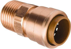 B&K Mueller - 3/4" Outside Diam, Metal Push-to-Connect Tube Male Connector - 200 Max psi, Tube to Male NPT Connection, Rubber O-Ring - Eagle Tool & Supply