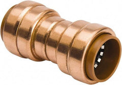 B&K Mueller - 1/2" Tube OD, Metal Push-to-Connect Tube Union - Tube to Tube Connection, 200 Max psi, Rubber O-Ring - Eagle Tool & Supply