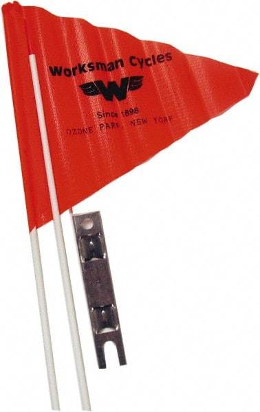 Worksman - Bicycle & Scooter Accessories Type: Safety Flag For Use With: Bicycle; Tricycle - Eagle Tool & Supply
