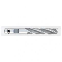 1/2 Dia. x 4 Overall Length 3-Flute Square End HSS-CO SE End Mill-Round Shank-Center Cutting-Uncoated - Eagle Tool & Supply